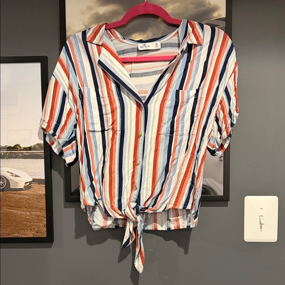 Hollister Multicolor Striped Button-Down Shirt